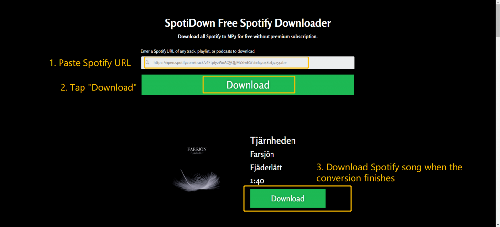 Download Spotify Songs Online SpotiDown